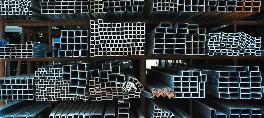 Large steel factory warehouse